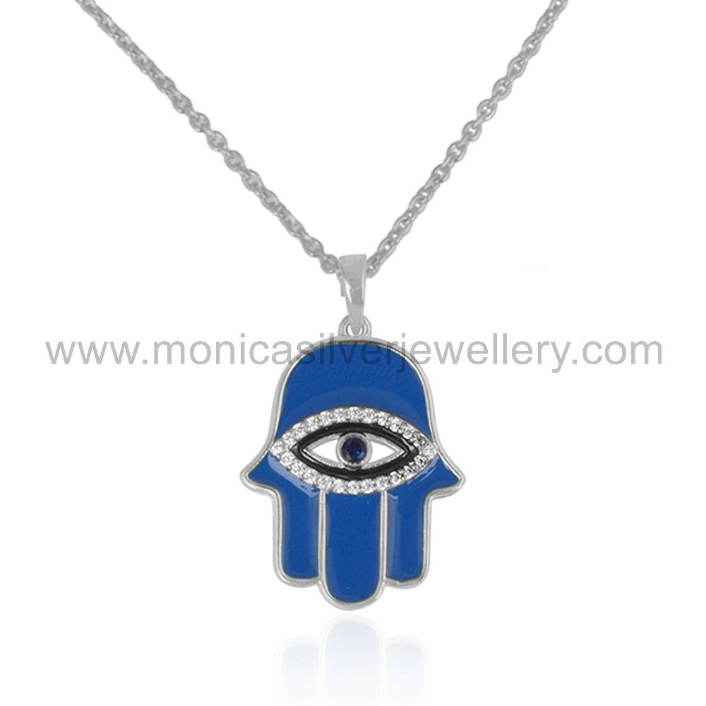 Amazon.com: Martinuzzi Accessories Invisible Line Blue Hamsa Hand Nylon  Necklace. Floating Illusion. Translucent Necklace (15 Inches) : Clothing,  Shoes & Jewelry